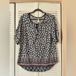 PenSeption Concept Large Aztec Print Blouse